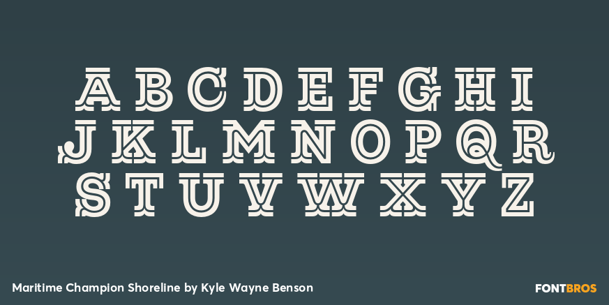 Maritime Champion Shoreline Font Poster #2
