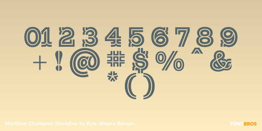 Maritime Champion Shoreline Font Poster #4