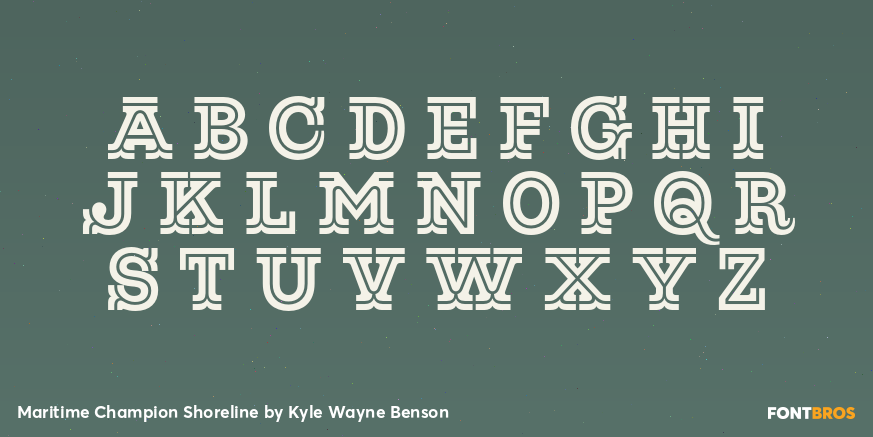 Maritime Champion Shoreline Font Poster #1