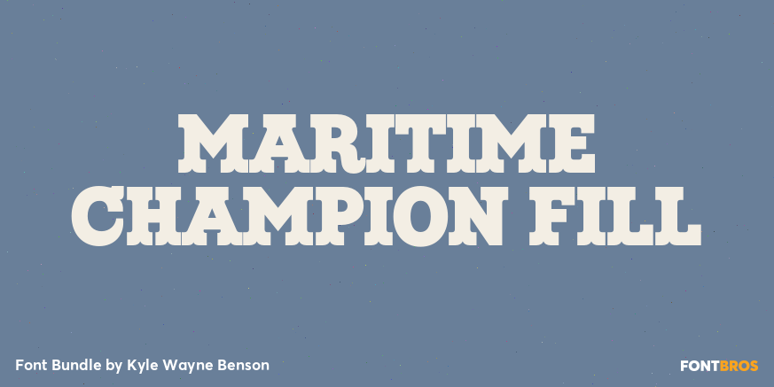 Maritime Champion Fill Font Poster #1