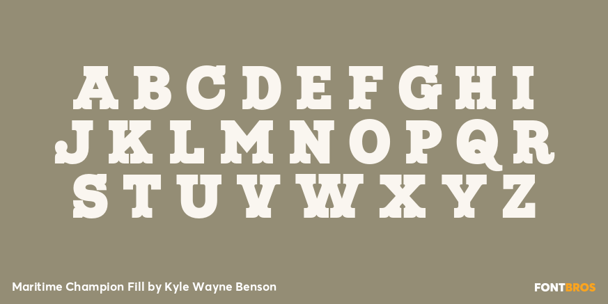 Maritime Champion Fill Font Poster #3