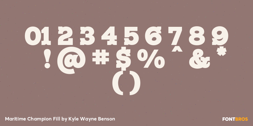 Maritime Champion Fill Font Poster #4