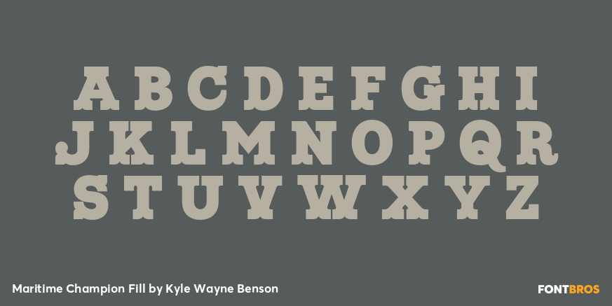 Maritime Champion Fill Font Poster #1