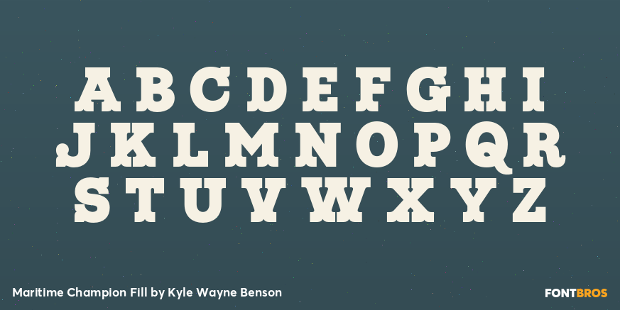 Maritime Champion Fill Font Poster #1