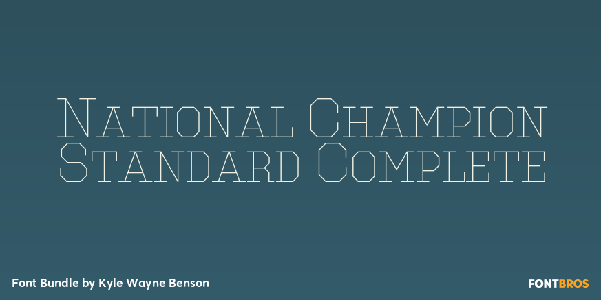 National Champion Standard Complete Font Poster #1