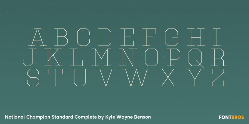 National Champion Standard Complete Font Poster #2