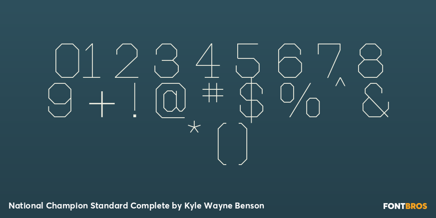 National Champion Standard Complete Font Poster #4