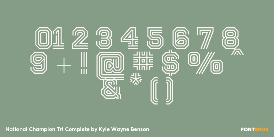 National Champion Tri Complete Font Poster #4