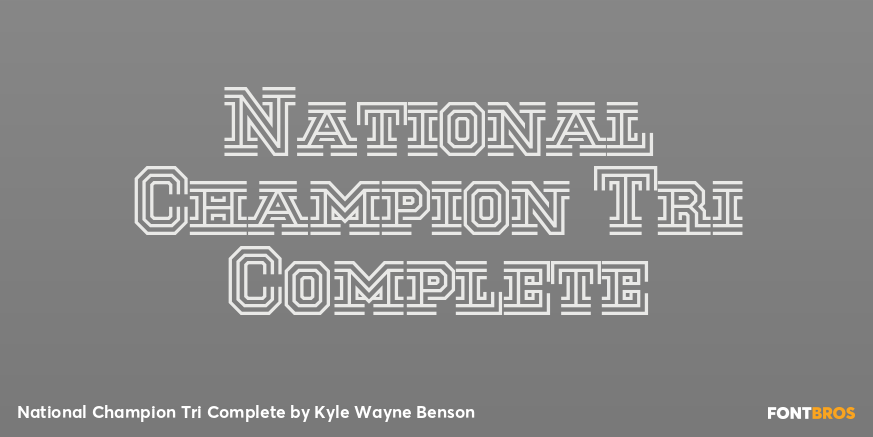 National Champion Tri Complete Font Poster #1