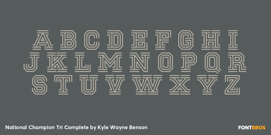 National Champion Tri Complete Font Poster #2