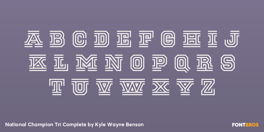 National Champion Tri Complete Font Poster #3