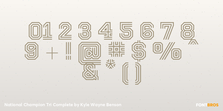 National Champion Tri Complete Font Poster #4