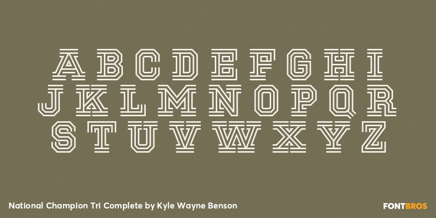 National Champion Tri Complete Font Poster #2