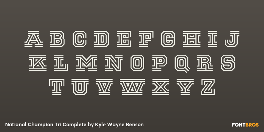 National Champion Tri Complete Font Poster #3