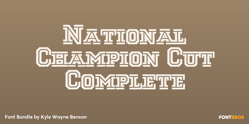 National Champion Cut Complete Font Poster #1