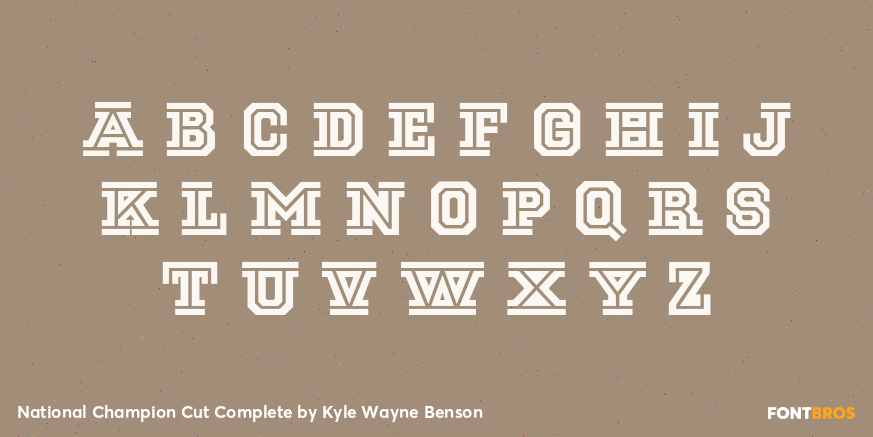 National Champion Cut Complete Font Poster #3