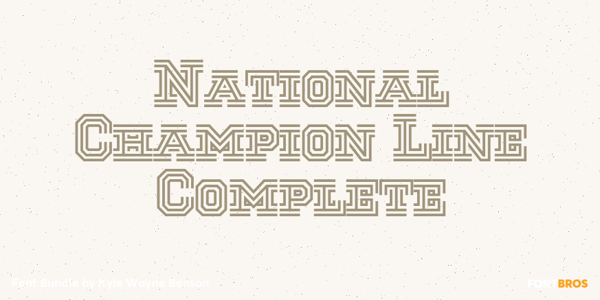 National Champion Line Complete Font Poster #1
