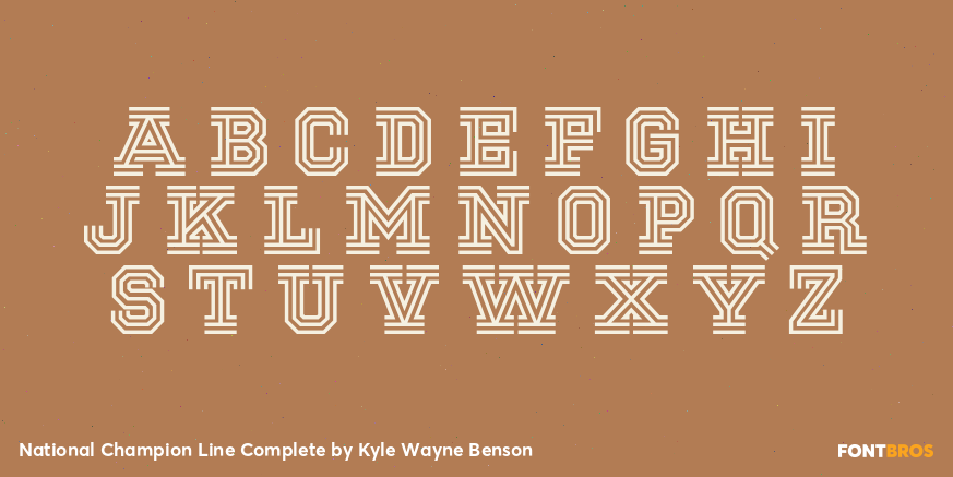 National Champion Line Complete Font Poster #2