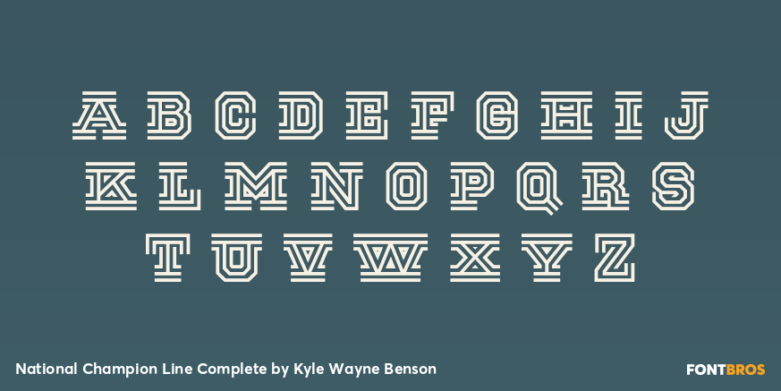 National Champion Line Complete Font Poster #3