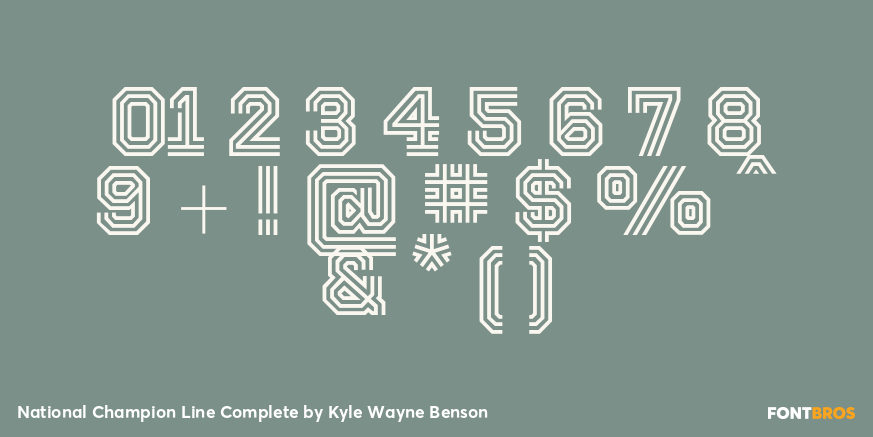 National Champion Line Complete Font Poster #4