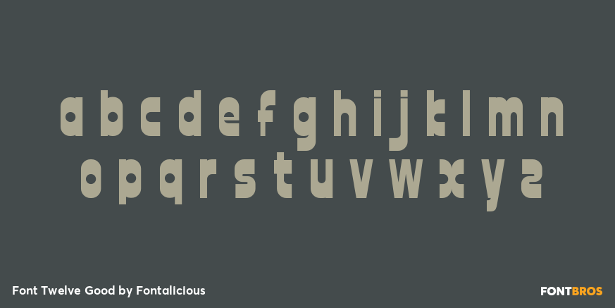 Font Twelve Good Font Poster #1