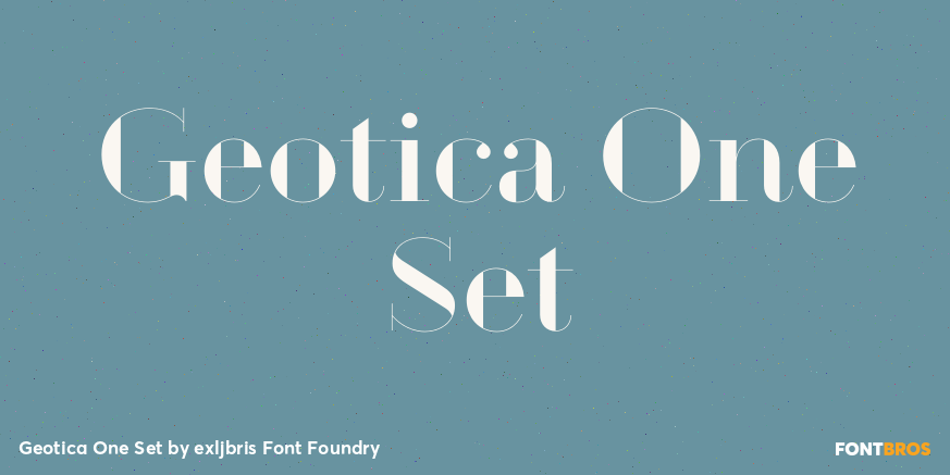 Geotica One Set Font Poster #1