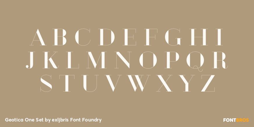 Geotica One Set Font Poster #2