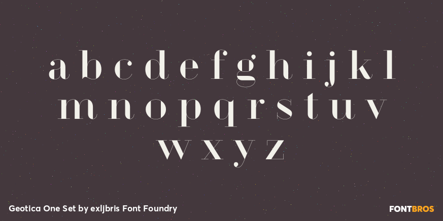 Geotica One Set Font Poster #3
