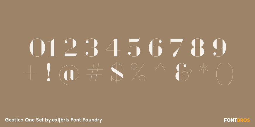 Geotica One Set Font Poster #4