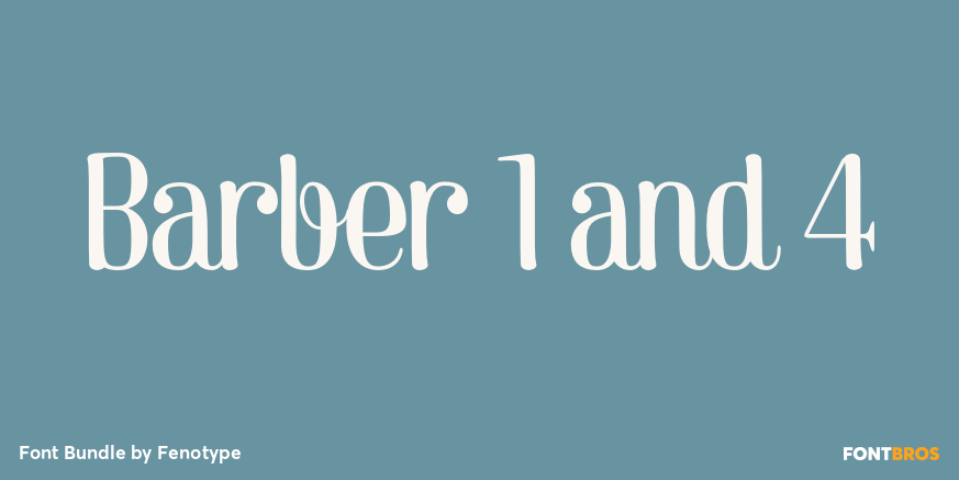 Barber 1 and 4 Font Poster #1