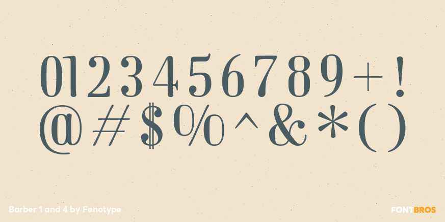 Barber 1 and 4 Font Poster #1