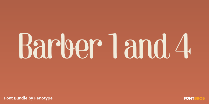 Barber 1 and 4 Font Poster #1