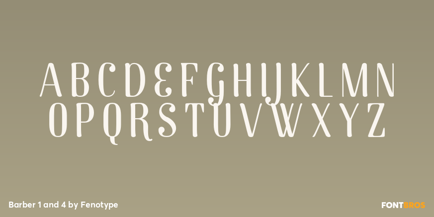 Barber 1 and 4 Font Poster #2