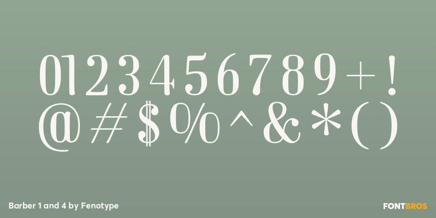 Barber 1 and 4 Font Poster #4