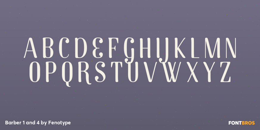 Barber 1 and 4 Font Poster #1