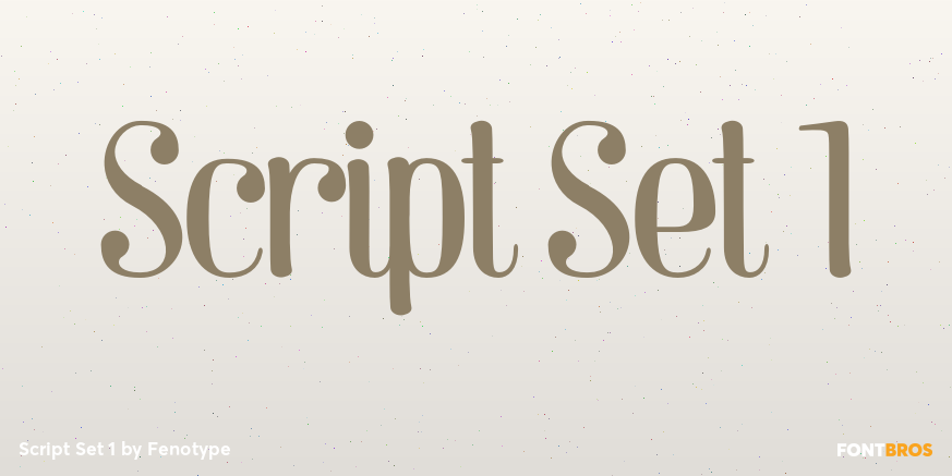 Script Set 1 Font Poster #1
