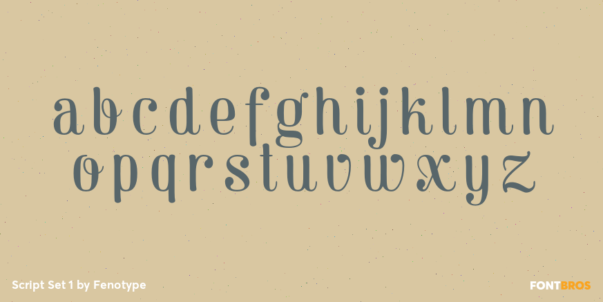 Script Set 1 Font Poster #3