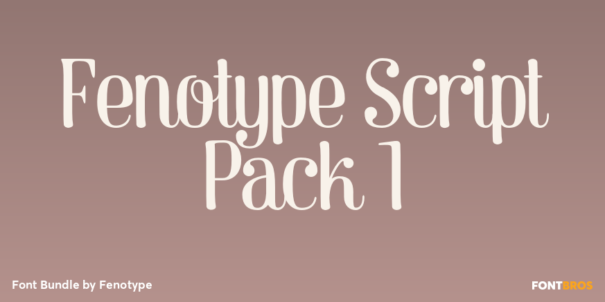 Fenotype Script Pack 1 Font Poster #1