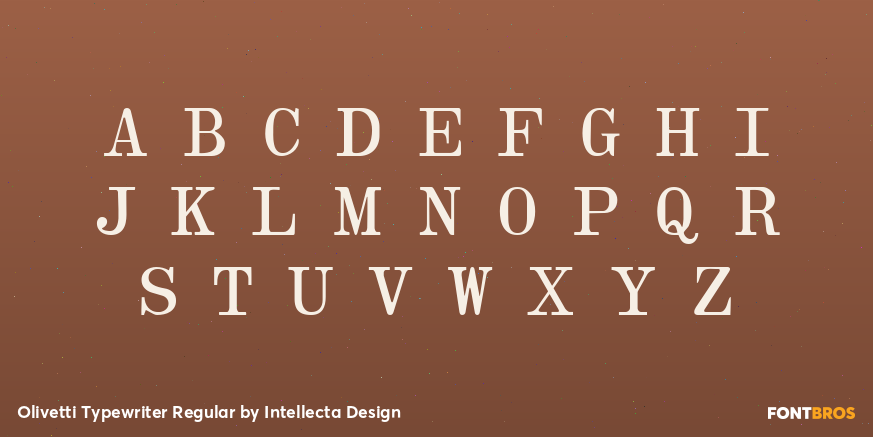 Olivetti Typewriter Regular Font Poster #2