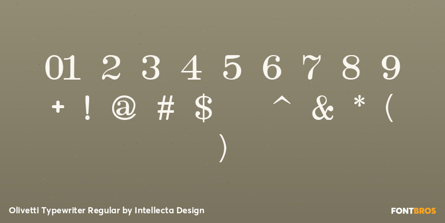 Olivetti Typewriter Regular Font Poster #4