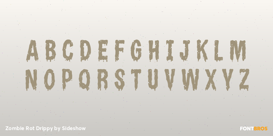 Zombie Rot Drippy Font Poster #2