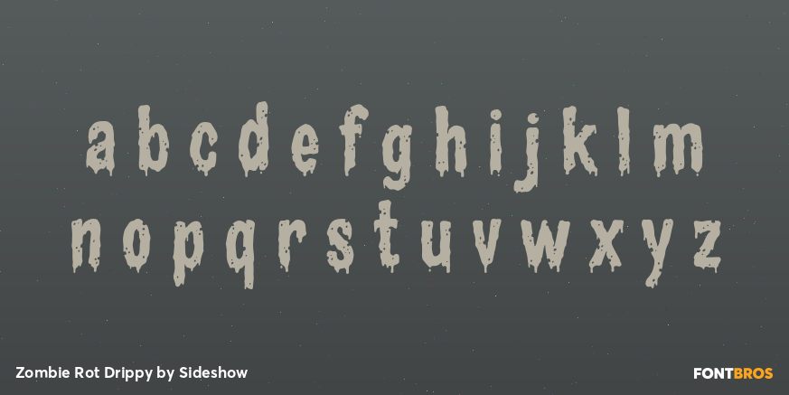 Zombie Rot Drippy Font Poster #3