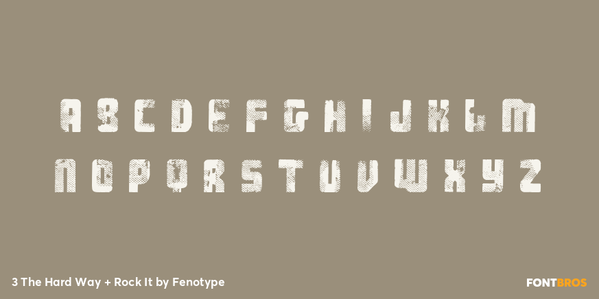 3 The Hard Way + Rock It Font Poster #1