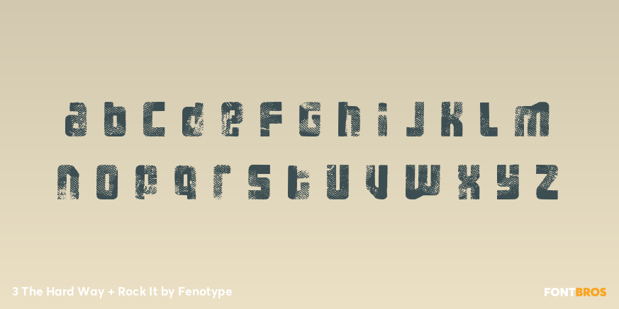 3 The Hard Way + Rock It Font Poster #1