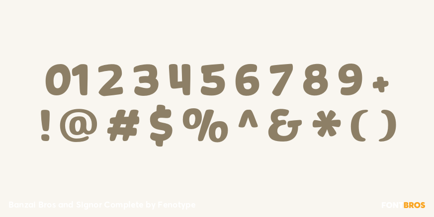 Banzai Bros and Signor Complete Font Poster #4