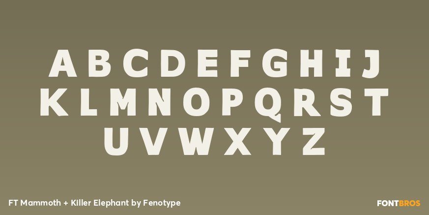 FT Mammoth + Killer Elephant Font Poster #2