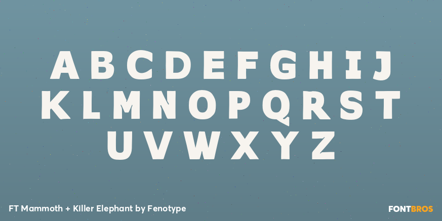 FT Mammoth + Killer Elephant Font Poster #3