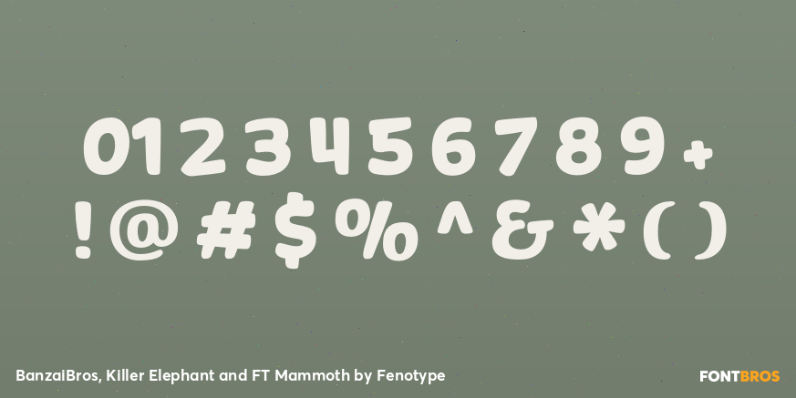 BanzaiBros, Killer Elephant and FT Mammoth Font Poster #4