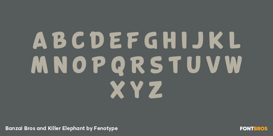 Banzai Bros and Killer Elephant Font Poster #3