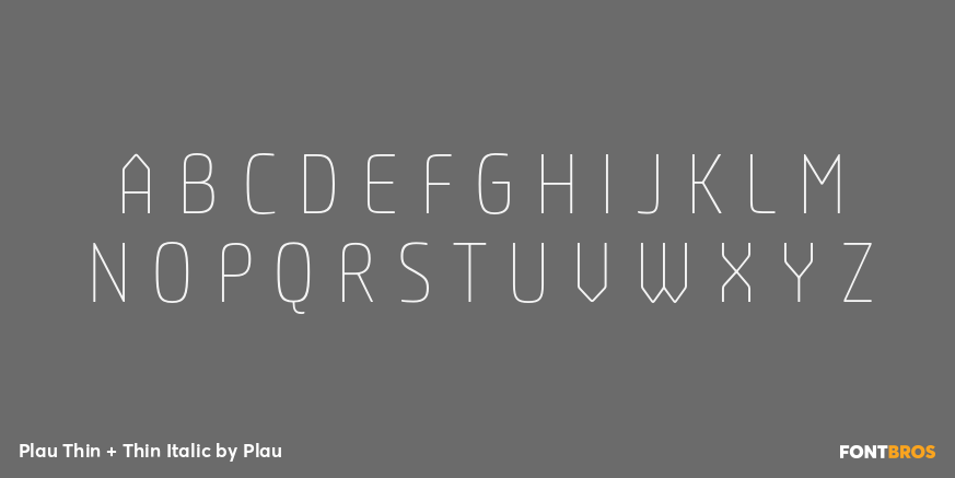 Plau Thin + Thin Italic Font Poster #2
